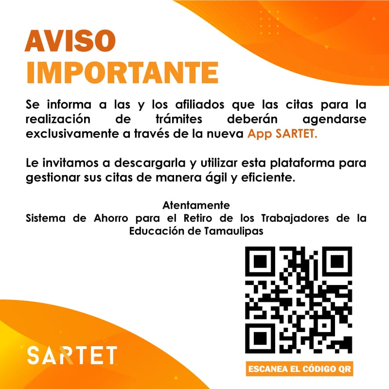 Genera tu cita en App SARTET